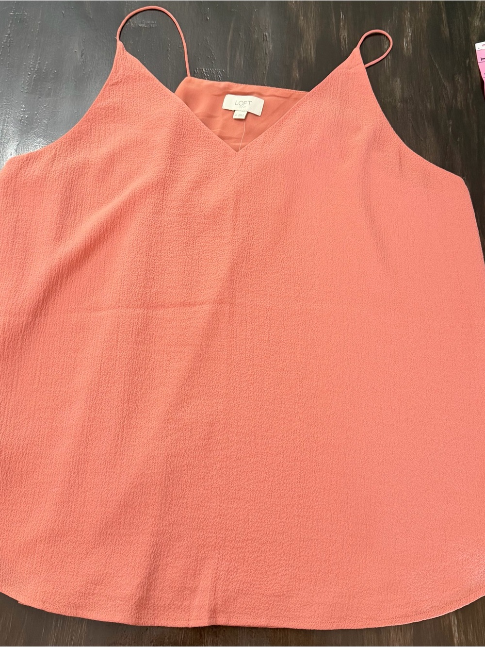 LOFT Outlet Coral V-Neck Sleeveless Top